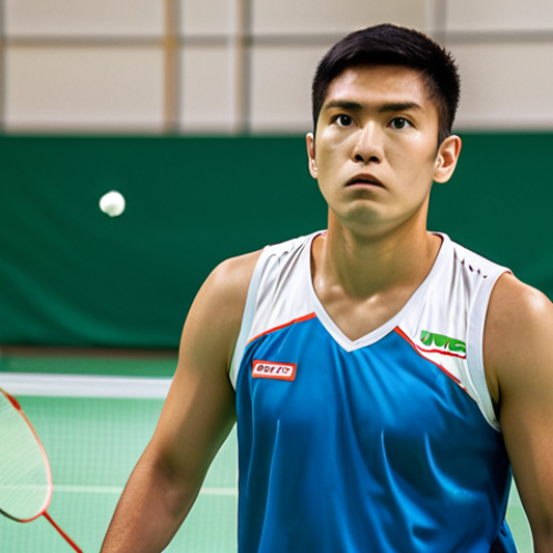 Home 8 Focused Badminton Player**
A determined badminton player in a fully clothed athletic outfit, concentrating intently between points, breathing deeply, modest attire, safe for work, appropriate content, perfect anatomy, natural proportions, well-formed hands, professional photography, high quality. Background: A slightly blurred badminton court with other players in the distance. Professional, family-friendly.
**