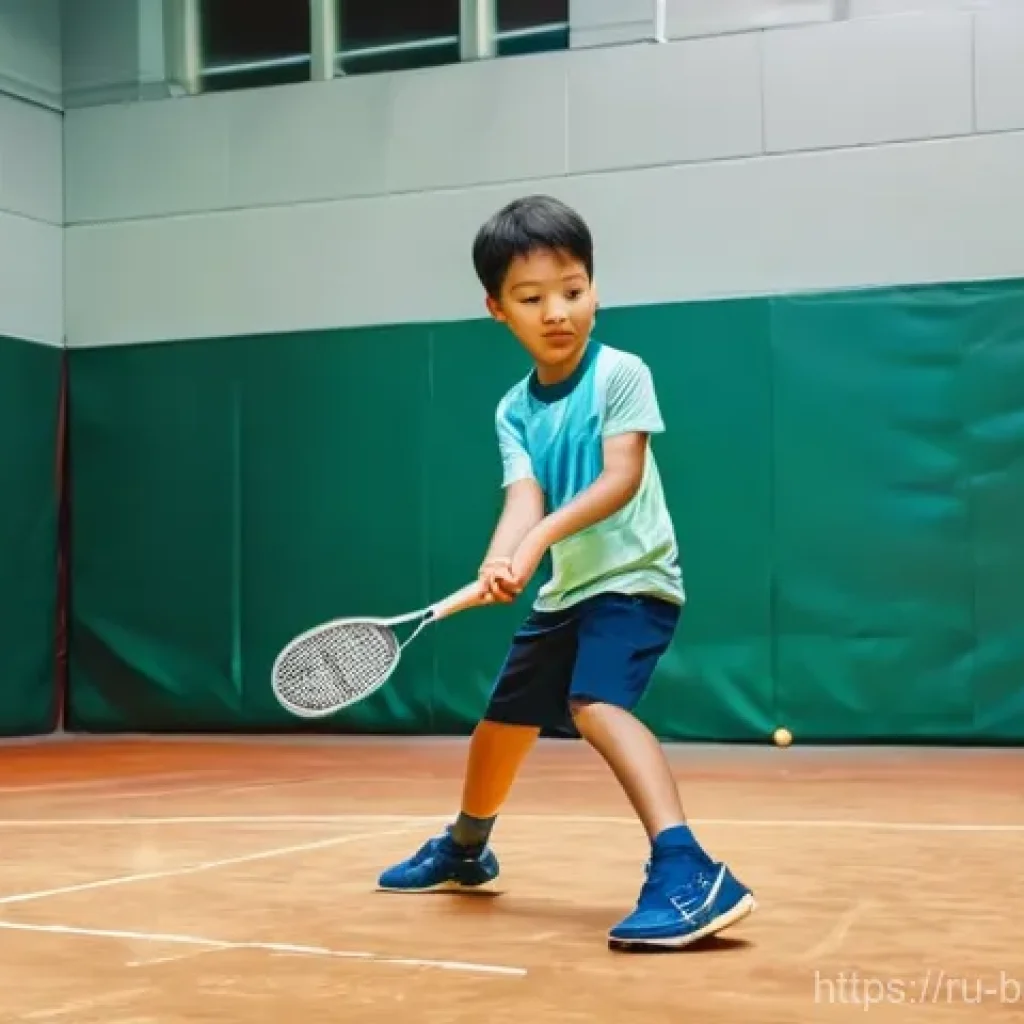 배드민턴 라켓 소재별 차이점 - **Prompt 1: "The First Swing - A Beginner's Aluminum Racket"**
    "A bright, indoor badminton court...